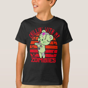 T-shirt Joli Halloween Chillin' avec mes zombies Teddy Bea