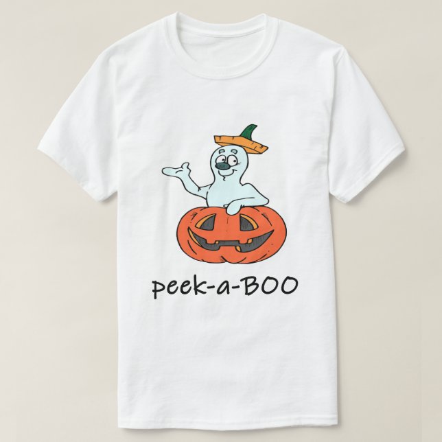 T-shirt Joli Halloween Ghost Jack-o'-lantern Jeter Un Coup (Design devant)