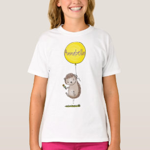 T-shirt Joli hérisson et motif de dessin animé de ballon