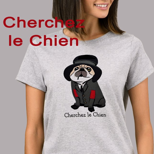 T-shirt Joli inspecteur Sherlock Carlin Amoureux des chien (Créateur téléchargé)