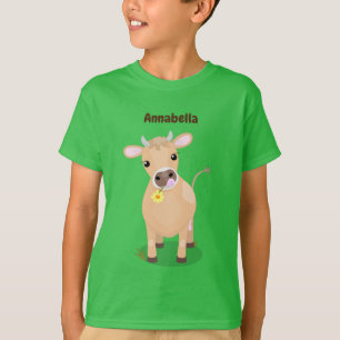 T-shirt Joli joli maillot de vache et dessin de fleurs