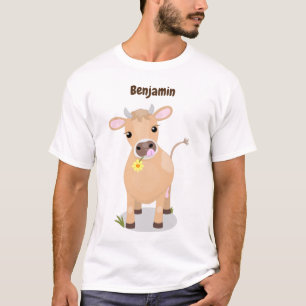 T-shirt Joli joli maillot de vache et dessin de fleurs