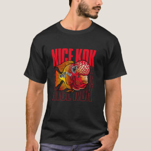 T-shirt Joli Kok Drôle Flowerhorn Cichlidé Gardien de Pois