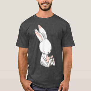 T-shirt Joli lapin blanc lapin livre & lecture Lover Z000
