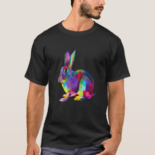 T-shirt Joli lapin coloré Artiste Rabbit Mignonnes proprié
