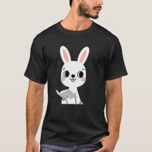 T-shirt Joli Lapin Drôle Lecture White Rabbit Animal Livre
