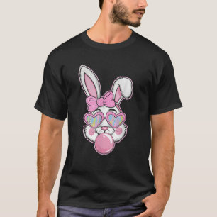 T-shirt Joli lapin Lapin Face Coquette Bow Girl Happy Eas