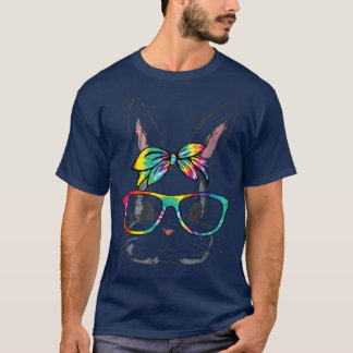 T-shirt Joli lapin Lapin Portant Des Lunettes De Teinture 