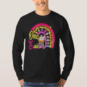 T-shirt Joli Lapin Léopard Arc-en-ciel Fille Joyeuse Pâque