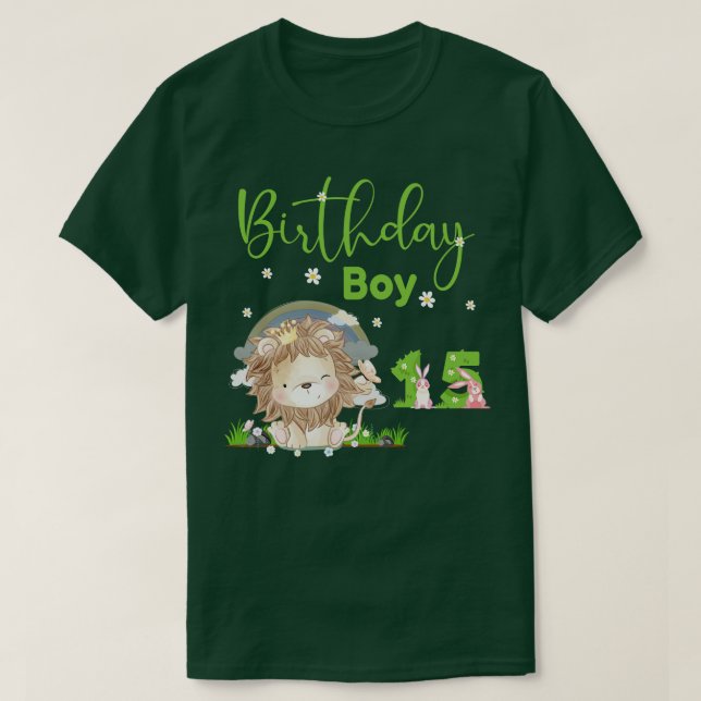 T-shirt Joli Lion 15e anniversaire garçon (Design devant)