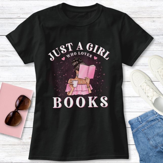 T-shirt Joli Livre Aime Juste Une Fille Qui Aime Les Livre (Créateur téléchargé)
