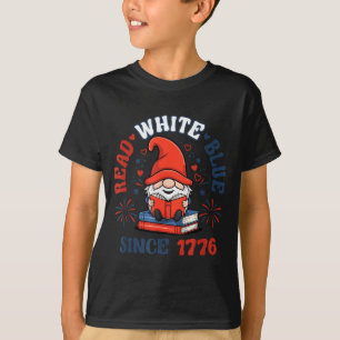 T-shirt Joli lutin blanc bleu patriotique 4 juillet