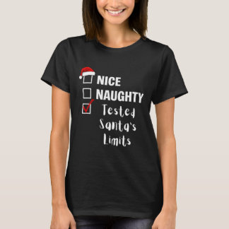 T-shirt Joli Méchant a testé les limites de Santa - Drôle