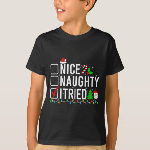 T-shirt Joli méchant j'ai essayé Pyjama de Noël de famille