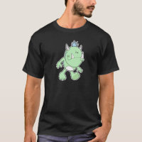 joli monstre vert aux crocs faisant la moue