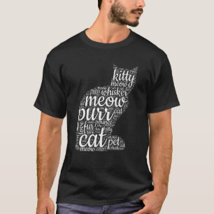 T-shirt Joli Mot Chat Chaton Propriétaire d'Animal de Co