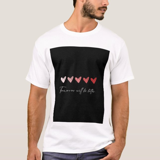 T-shirt Joli motif de cœur (Devant)