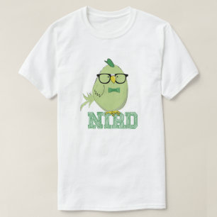 T-shirt Joli Nerd Bird Vert