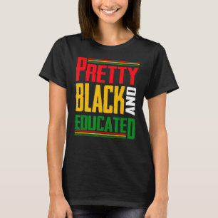 T-shirt Joli Noir Et Éduqué Je Suis L'Africain Fort