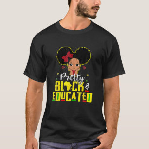 T-shirt Joli Noir Et Éduqué Je Suis L'Africain Fort