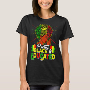 T-shirt Joli Noir Et Éduqué Noir Histoire Mois Outf