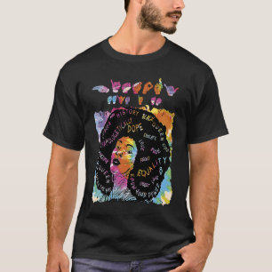 T-shirt Joli Noir Historique Main Sign Language ASL Histor