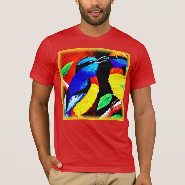 T-shirt Joli Oiseaux Couple. Commandez dès maintenant  (Devant)