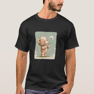T-shirt Joli ours en peluche avec costume de pissenlit en 