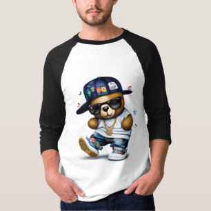 T-shirt Joli ours en peluche hip hop