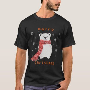 T-shirt Joli Ours Polaire Joyeux Noël Noël Noël Noël Noël