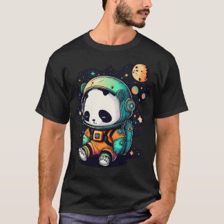 T-shirt Joli panda spatial en combinaison d'astronaute éto