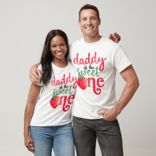 T-shirt Joli Papa Fraise du Doux Matching Fa
