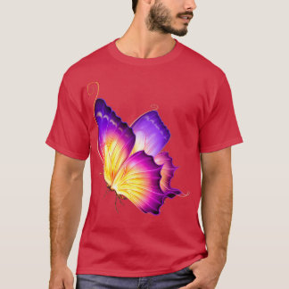 T-shirt Joli Papillon pourpre