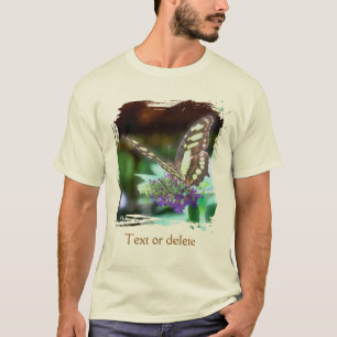 T-shirt Joli papillon sur fleur de nature personnalisé