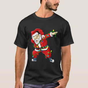 T-shirt Joli Père Noël Dabbing Lights Noël Homme T-shir