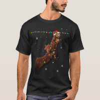 Joli Père Noël Écureuil lumières de Noël Funky Sq 