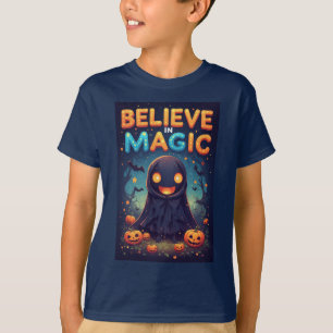 T-shirt Joli personnage d'automne portant un costume de pu