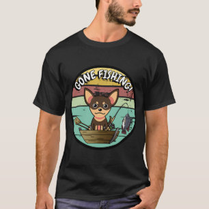 T-shirt Joli petit chien est allé à la pêche