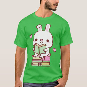 T-shirt Joli Petit Lapin Lapin Aime Lire Des Livres