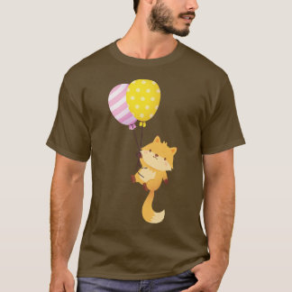T-shirt Joli Petit Renard Avec Ballons