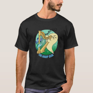 T-shirt Joli Phoque De Harpe Jouant La Harpe