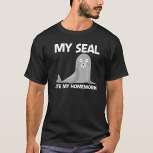 T-shirt Joli Phoque Pour Enfants Garçons Sea Lion Zoo Anim