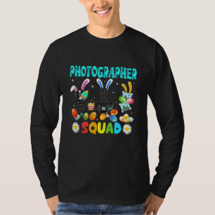 T-shirt Joli photographe Bunnies Squad Pâques Pâques