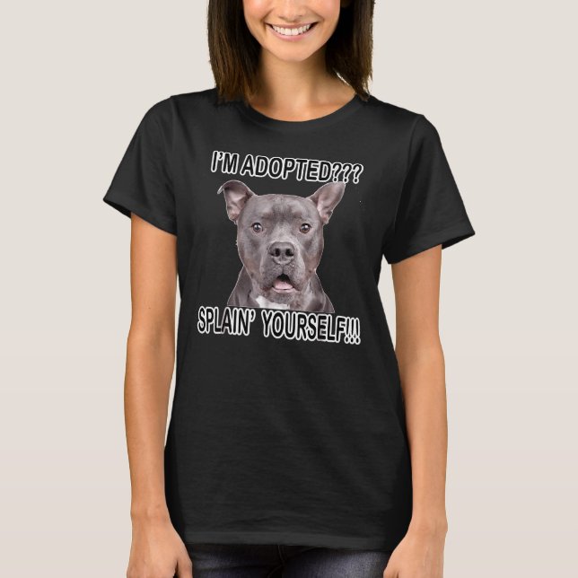 T-shirt Joli Pitbull Chien (Devant)