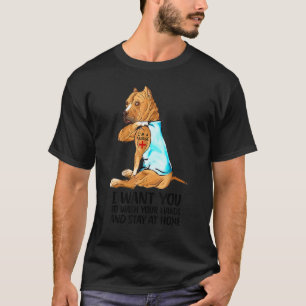 T-shirt Joli Pitbull Pittie Je suis une infirmière Lavez v