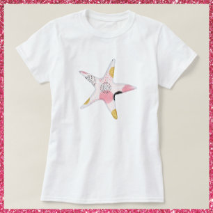 T-shirt Joli poisson-étoiles Motif Abstrait