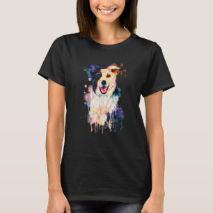 T-shirt Joli portrait éclaboussé de chiot Border Collie