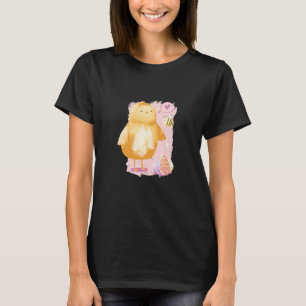 T-shirt Joli Poussin de Pâques avec œuf de Pâques Joyeuses