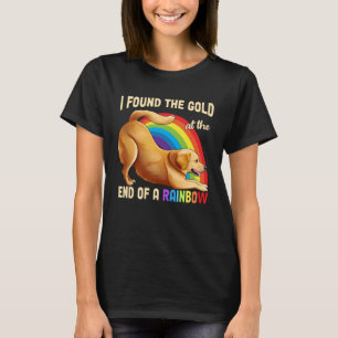 T-shirt Joli Rainbow Golden Retriever Chien J'Ai Trouvé Go