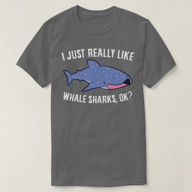 T-shirt Joli requin baleine J'Aime Vraiment Les requins ba (Design devant)